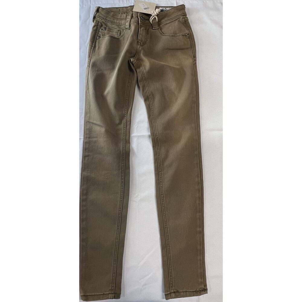 Rose Royce Select Womens Brown 5 Pocket Stretch Denim  Skinny Jeans Size 25